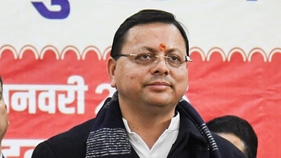 Uttarakhand CM Pushkar Singh Dhami became the first person to register on the UCC (Uniform Civil Code) portal following its launch (Virender Singh Negi )