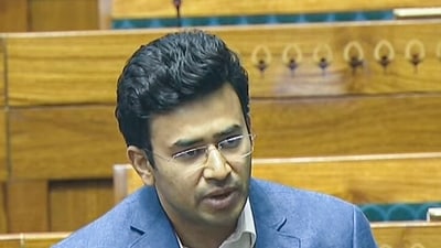 During Prime Minister Modi's visit to the US on Thursday, Tejasvi Surya, a member of the Bharatiya Janata Party (BJP), voiced optimism in the improvement of India-US bilateral ties. (ANI) During Prime Minister Modi's visit to the US on Thursday, Tejasvi Surya, a member of the Bharatiya Janata Party (BJP), voiced optimism in the improvement of India-US bilateral ties. (ANI)