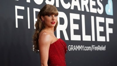 Taylor Swift arrives at the 67th annual Grammy Awards on Sunday, Feb. 2, 2025, in Los Angeles. (Photo by Jordan Strauss/Invision/AP) (Jordan Strauss/Invision/AP) Taylor Swift arrives at the 67th annual Grammy Awards on Sunday, Feb. 2, 2025, in Los Angeles. (Photo by Jordan Strauss/Invision/AP) (Jordan Strauss/Invision/AP)