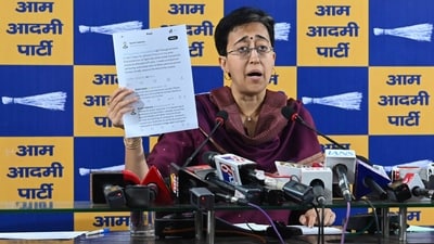 Outgoing Delhi CM Atishi during a press conference in New Delhi on February 13, 2025. (Vipin Kumar/ Hindustan Times) Outgoing Delhi CM Atishi during a press conference in New Delhi on February 13, 2025. (Vipin Kumar/ Hindustan Times)