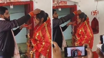 A woman married a loan shark, allegedly after getting fed up with her abusive husband. (Screengrab (X)) A woman married a loan shark, allegedly after getting fed up with her abusive husband. (Screengrab (X))