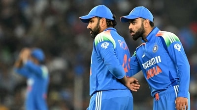 India's Virat Kohli (R) and captain Rohit Sharma (AFP) India's Virat Kohli (R) and captain Rohit Sharma (AFP)