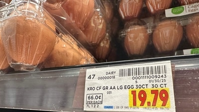 US egg prices: The main reason that eggs are more expensive is the bird flu outbreak. (AFP)