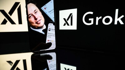 This photograph taken on January 13, 2025 in Toulouse shows screens displaying the logo of Grok, a generative artificial intelligence chatbot developed by xAI, the American company specializing in artificial intelligence and it's founder South African businessman Elon Musk. (Lionel Bonaventure/AFP) This photograph taken on January 13, 2025 in Toulouse shows screens displaying the logo of Grok, a generative artificial intelligence chatbot developed by xAI, the American company specializing in artificial intelligence and it's founder South African businessman Elon Musk. (Lionel Bonaventure/AFP)