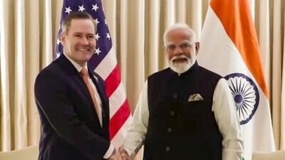 Washington: Prime Minister Narendra Modi during a bilateral meeting with National Security Advisor of the United States Michael Waltz, in Washington, DC, USA, Thursday, Feb. 13, 2025. (PTI Photo) (PTI02_13_2025_000447B) (PTI)