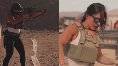 Tulsi Gabbard can be seen practicing with the military, firing rifles and firearms, and performing rigorous military duties in the video. (Photo: X/OliLondonTV) Tulsi Gabbard can be seen practicing with the military, firing rifles and firearms, and performing rigorous military duties in the video. (Photo: X/OliLondonTV)