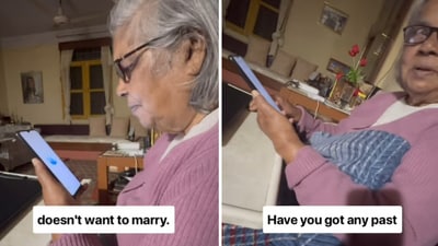 In a delightful video, a Kerala grandmother asks ChatGPT why her grandson, 28, avoids marriage. (Instagram/shashankjacob) In a delightful video, a Kerala grandmother asks ChatGPT why her grandson, 28, avoids marriage. (Instagram/shashankjacob)