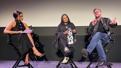 Mindy Kaling talked about the movie during the screening. Mindy Kaling talked about the movie during the screening.