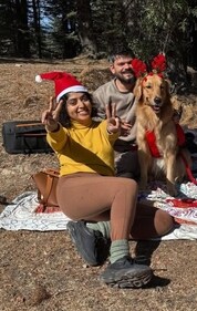 Delhiite Madhurima Roy is planning to celebrate Valentine's Day with her golden retriever, Mishu. Delhiite Madhurima Roy is planning to celebrate Valentine's Day with her golden retriever, Mishu.