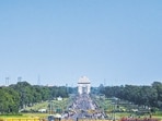 A clear sky above India Gate on Friday. The AQI (131) was better than Thursday. (RAJ K RAJ /HT PHOTO) A clear sky above India Gate on Friday. The AQI (131) was better than Thursday. (RAJ K RAJ /HT PHOTO)