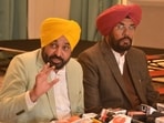 Punjab CM Bhagwant Mann and Punjab NRI affairs minister Kuldeep Singh Dhaliwal during a press conference in Amritsar February 14, 2025. Punjab CM Bhagwant Mann and Punjab NRI affairs minister Kuldeep Singh Dhaliwal during a press conference in Amritsar February 14, 2025.