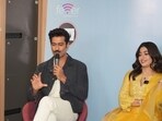 Left to Right - Laxman Utekar, Vicky Kaushal and Rashmika Mandanna. Left to Right - Laxman Utekar, Vicky Kaushal and Rashmika Mandanna.