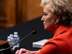 Linda McMahon, education secretary nominee for US President Donald Trump, during a Senate Health, Education, Labor, and Pensions Committee confirmation hearing in Washington, DC on Thursday(Bloomberg)