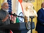 US President Donald Trump and Indian Prime Minister Narendra Modi hold a joint press conference in the East Room of the White House in Washington. US President Donald Trump and Indian Prime Minister Narendra Modi hold a joint press conference in the East Room of the White House in Washington.