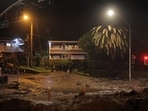 Mud lies on a street, following a mudslide, in Malibu, Los Angeles, California, U.S., February 13, 2025. REUTERS/Daniel Cole