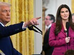 Donald Trump lambasts Kaitlan Collins for asking a question without being called upon during Oval Office press conference on Thursday. The president claimed that the CNN reporter is friends with Joe Biden and criticised her network saying, it has 'no credibility.' Donald Trump lambasts Kaitlan Collins for asking a question without being called upon during Oval Office press conference on Thursday. The president claimed that the CNN reporter is friends with Joe Biden and criticised her network saying, it has 'no credibility.'