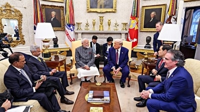 Prime Minister Narendra Modi with U.S. President Donald Trump, at The White House in Washington, DC on Thursday. (narendramodi-X) Prime Minister Narendra Modi with U.S. President Donald Trump, at The White House in Washington, DC on Thursday. (narendramodi-X)