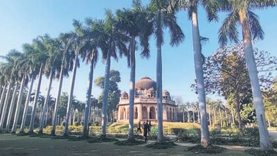 At Lodhi Garden on Thursday morning. (Vipin Kumar/HT Photo) At Lodhi Garden on Thursday morning. (Vipin Kumar/HT Photo)