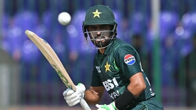 Pakistan's Babar Azam watches the ball after playing a shot during the Tri-Nation series final one-day international (ODI) cricket match between Pakistan and New Zealand (AFP) Pakistan's Babar Azam watches the ball after playing a shot during the Tri-Nation series final one-day international (ODI) cricket match between Pakistan and New Zealand (AFP)