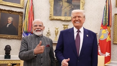 Prime Minister Narendra Modi met with US President Donald Trump at the White House in Washington, DC, to discuss strengthening the India-US bilateral partnership across various sectors. (X/@narendramodi)
