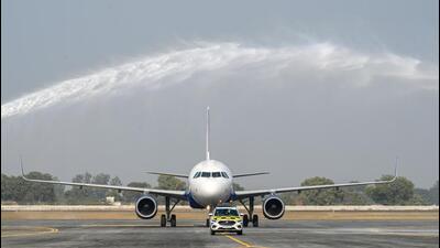 In the first phase, the airport will have an annual capacity to handle nearly 70 million passengers, which will rise to 225 million passengers in the second phase. (Sunil Ghosh/HT Photo)