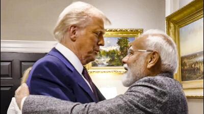 Indian Prime Minister Narendra Modi and US President Donald Trump on Thursday (PTI) Indian Prime Minister Narendra Modi and US President Donald Trump on Thursday (PTI)