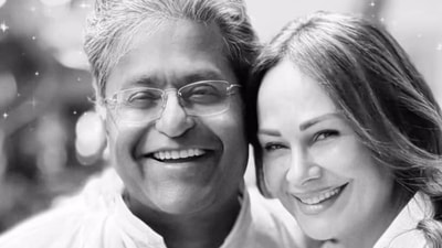 IPL founder Lalit Modi with his new partner. (Instagram/ Lalit Modi) IPL founder Lalit Modi with his new partner. (Instagram/ Lalit Modi)