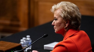 Linda McMahon, education secretary nominee for US President Donald Trump, during a Senate Health, Education, Labor, and Pensions Committee confirmation hearing in Washington, DC on Thursday (Bloomberg) Linda McMahon, education secretary nominee for US President Donald Trump, during a Senate Health, Education, Labor, and Pensions Committee confirmation hearing in Washington, DC on Thursday (Bloomberg)