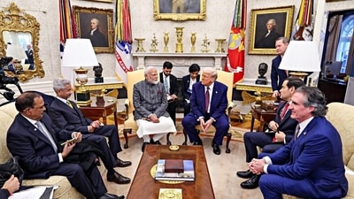 Prime Minister Narendra Modi with US President Donald Trump, at The White House in Washington, DC on Thursday. (narendramodi-X) Prime Minister Narendra Modi with US President Donald Trump, at The White House in Washington, DC on Thursday. (narendramodi-X)