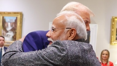 Prime Minister Narendra Modi being greeted by US President Donald Trump at the White House, in Washington, DC. (PTI) Prime Minister Narendra Modi being greeted by US President Donald Trump at the White House, in Washington, DC. (PTI)