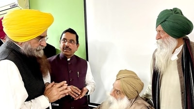 A meeting between a central team led by Union Minister Pralhad Joshi and farmers' representatives was held on Friday. (PTI)