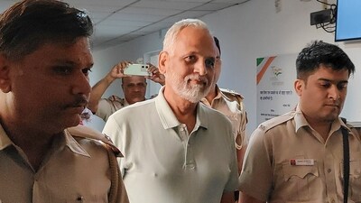 AAP leader Satyendar Jain being produced before the court in a money laundering case in October 2024. (PTI)