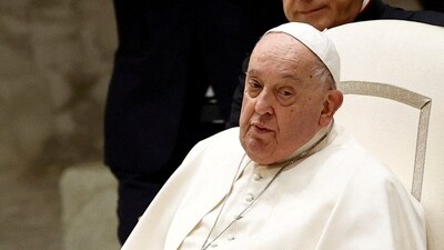 Pope Francis looks on during the Jubilee audience in Paul VI hall at the Vatican, February 1, 2025. (Reuters)