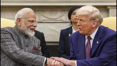 President Donald Trump and Prime Minister Narendra Modi at a joint press conference (PTI) President Donald Trump and Prime Minister Narendra Modi at a joint press conference (PTI)