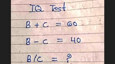 A brain teaser on X puzzled users with a tricky equation. (X/@brainyquiz_) A brain teaser on X puzzled users with a tricky equation. (X/@brainyquiz_)