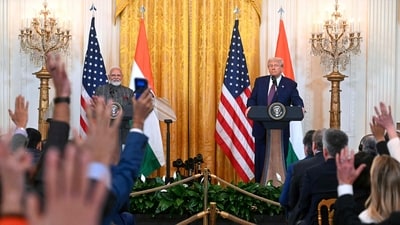 US President Donald Trump takes questions during a joint press conference with Indian Prime Minister Narendra Modi in the East Room of the White House in Washington, DC, on February 13, 2025. (AFP) US President Donald Trump takes questions during a joint press conference with Indian Prime Minister Narendra Modi in the East Room of the White House in Washington, DC, on February 13, 2025. (AFP)