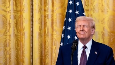US President Donald Trump during a news conference with Narendra Modi, India's prime minister, (Stefani Reynolds/Bloomberg) (Bloomberg) US President Donald Trump during a news conference with Narendra Modi, India's prime minister, (Stefani Reynolds/Bloomberg) (Bloomberg)