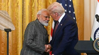 US President Donald Trump shakes hands with Prime Minister Narendra Modi during a joint press conference in the East Room of the White House in Washington, DC, (AFP) US President Donald Trump shakes hands with Prime Minister Narendra Modi during a joint press conference in the East Room of the White House in Washington, DC, (AFP)