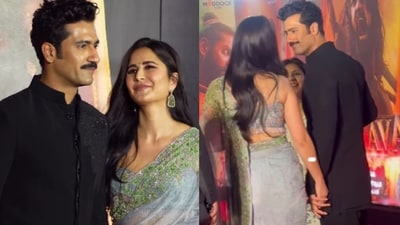 Vicky Kaushal and Katrina Kaif at Chhaava premiere Vicky Kaushal and Katrina Kaif at Chhaava premiere