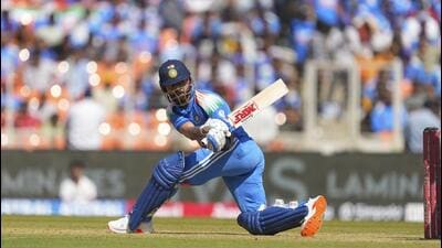 Virat Kohli plays a shot during the third one day international cricket match between India and England in Ahmedabad. (AP) Virat Kohli plays a shot during the third one day international cricket match between India and England in Ahmedabad. (AP)