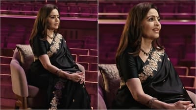 Nita Ambani dazzles in black saree and stunning diamond jewels. (Instagram) Nita Ambani dazzles in black saree and stunning diamond jewels. (Instagram)