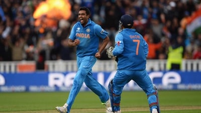 Ravichandran Ashwin took two wickets in the 2013 Champions Trophy final against England. (Getty ) Ravichandran Ashwin took two wickets in the 2013 Champions Trophy final against England. (Getty )