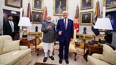 Prime Minister Narendra Modi with U.S. President Donald Trump, at The White House in Washington, DC on Thursday. (ANI Photo) (narendramodi-X)
