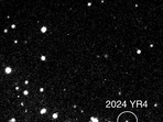 This handout picture provided by NASA on January 31, 2025 shows asteroid 2024 YR4 as observed by the Magdalena Ridge 2.4m telescope at the New Mexico Institute of Technology on January 27, 2025. (AFP) This handout picture provided by NASA on January 31, 2025 shows asteroid 2024 YR4 as observed by the Magdalena Ridge 2.4m telescope at the New Mexico Institute of Technology on January 27, 2025. (AFP)
