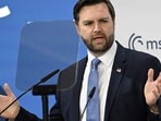 JD Vance delivers his speech during the 61st Munich Security Conference (MSC) in Munich, southern Germany on February 14, 2025. (Photo by THOMAS KIENZLE / AFP)