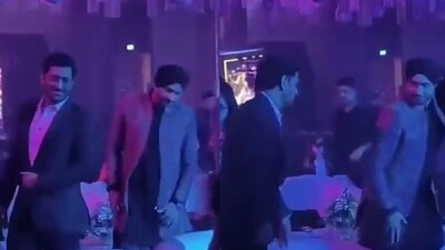 In a viral video, Harbhajan Singh could be seen attending an event with MS Dhoni. In a viral video, Harbhajan Singh could be seen attending an event with MS Dhoni.