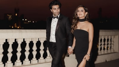 Aadar Jain shared several photos on Instagram with Alekha Advani, whom he got married to recently. He captioned the post, "Happy Valentine’s Day, my one and only!" 