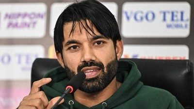 Pakistan's captain Mohammad Rizwan speaks during a press conference at the Gaddafi Stadium in Lahore (AFP) Pakistan's captain Mohammad Rizwan speaks during a press conference at the Gaddafi Stadium in Lahore (AFP)