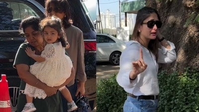 Raha Kapoor, Neetu Kapoor and Kareena Kapoor at Randhir Kapoor's birthday