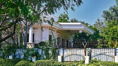 The former residence of Delhi ex-chief minister Arvind Kejriwal in Civil Lines. (HT File) The former residence of Delhi ex-chief minister Arvind Kejriwal in Civil Lines. (HT File)